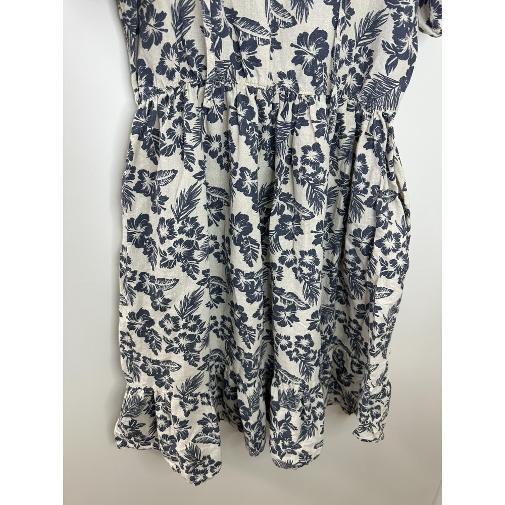The New Society Girls Floral Hibiscus Dress Size 16y Teen Youth Boho Linen Blend - Picture 5 of 16